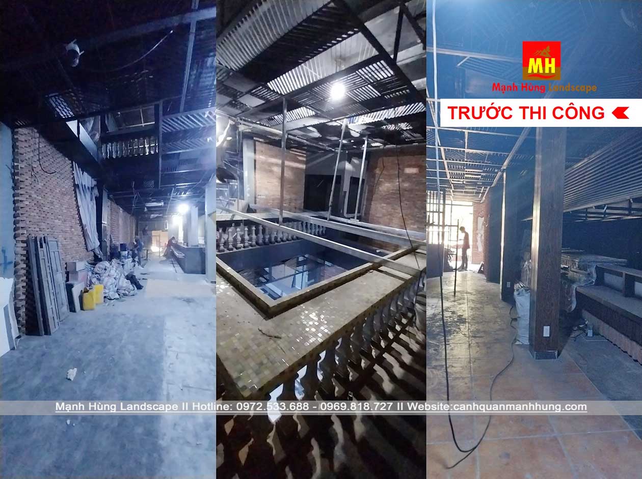 THI CÔNG TRANG TRÍ HOA ANH ĐÀO GIẢ NHÀ HÀNG NHẬT BẢN THE SAKE