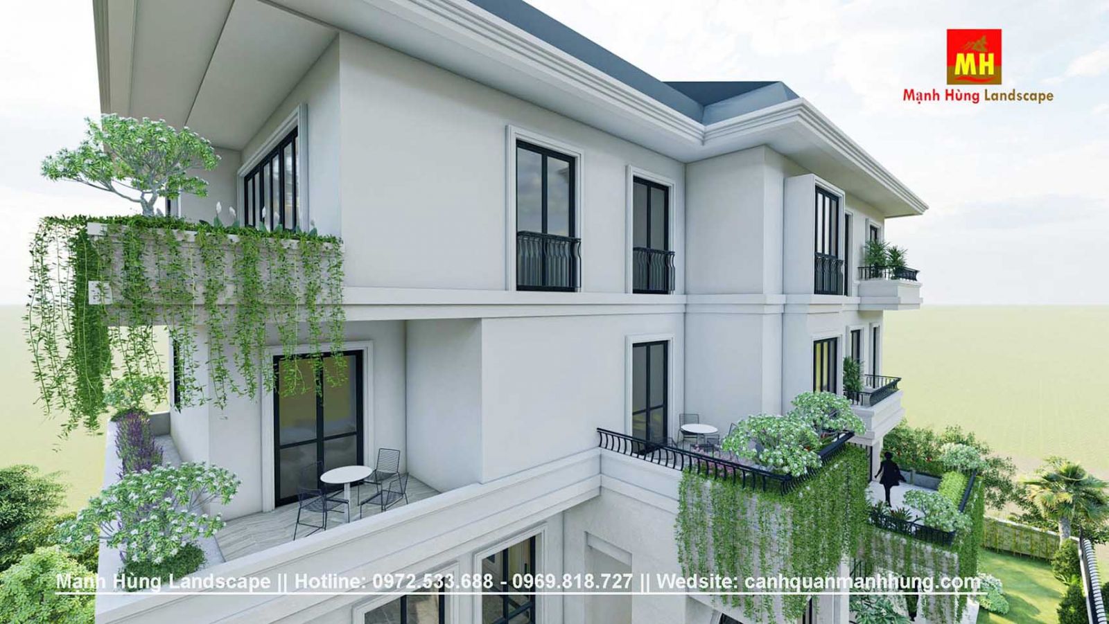 THIẾT KẾ SÂN VƯỜN VILLA QUẬN 2 TẠI ĐẢO KIM CƯƠNG