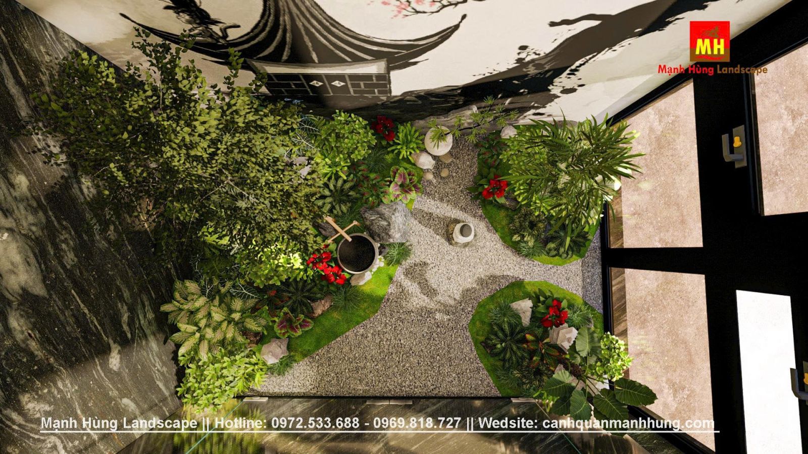 tiểu cảnh sân vườn