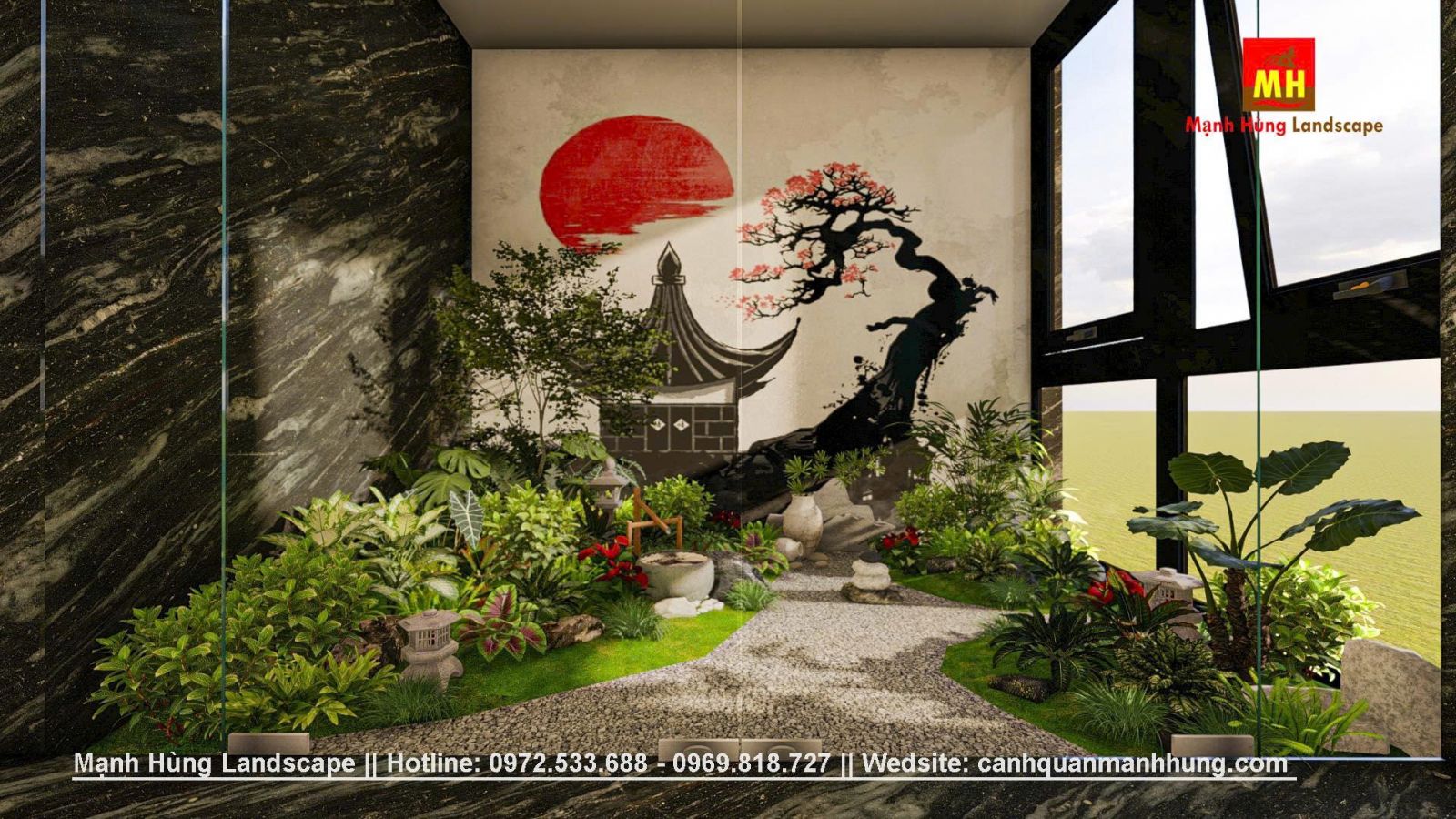 tiểu cảnh vườn nhật