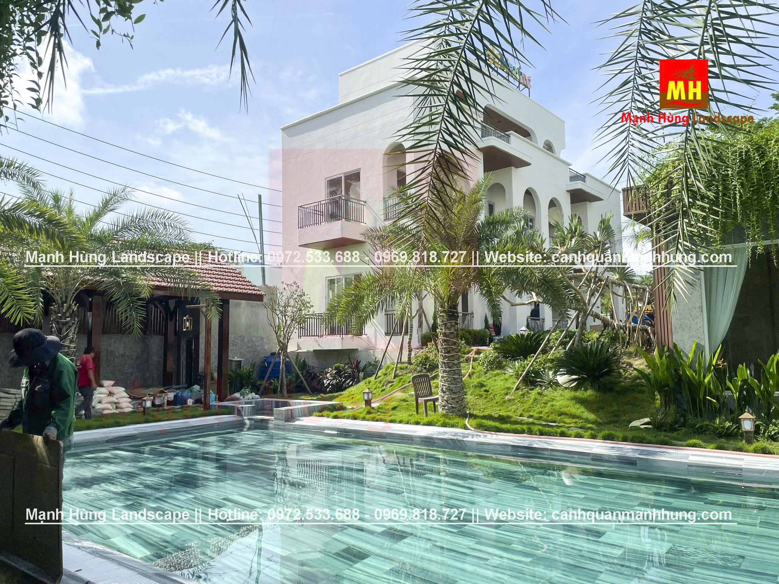 KHÔNG GIAN XANH QUANH HỒ BƠI - GIẢI PHÁP LÀM MÁT TỰ NHIÊN